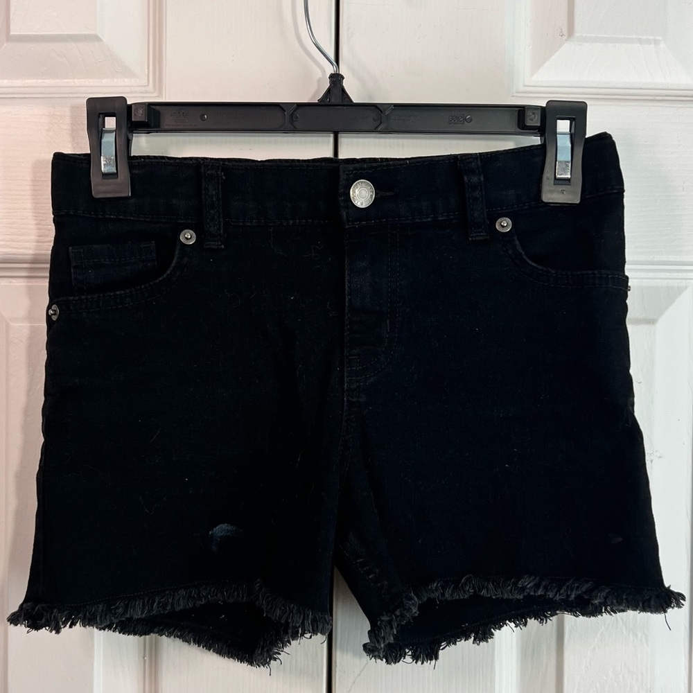 Black Denim girls cat & Jack Shorts size large
